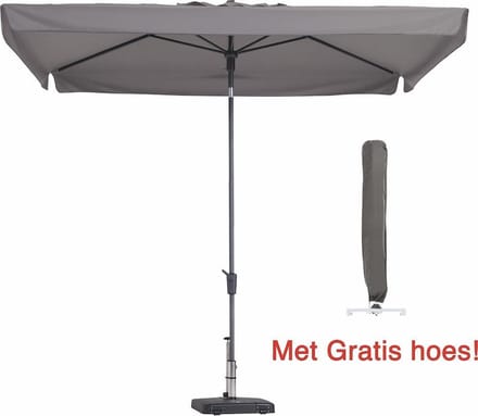 Parasol rechthoek Taupe 300 x 200 met hoes Amsterdam