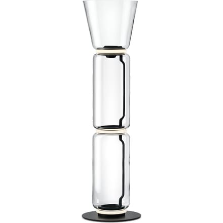 Flos - Noctambule 2 High Cylinder Cone Small Base Vloerlamp - - transparant