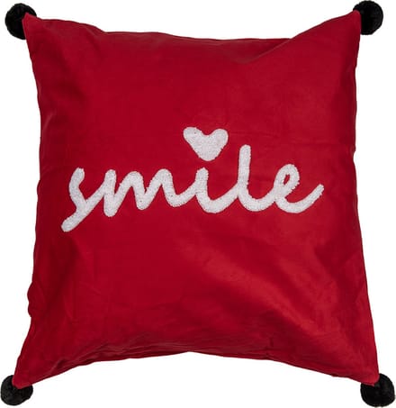 Clayre & Eef Kussenhoes 45x45 cm Rood Wit Polyester