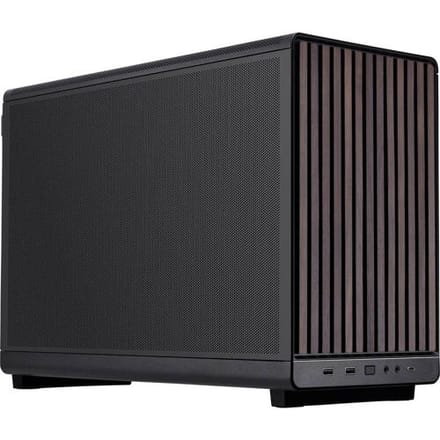 Lian Li Lian Li DAN Cases A3-mATX Wood Edition PC-Gehäuse, Micro-ATX - Walnuss, schwarz Micro-tower PC-behuizing, Gaming-behuizing, Behuizing Zwart