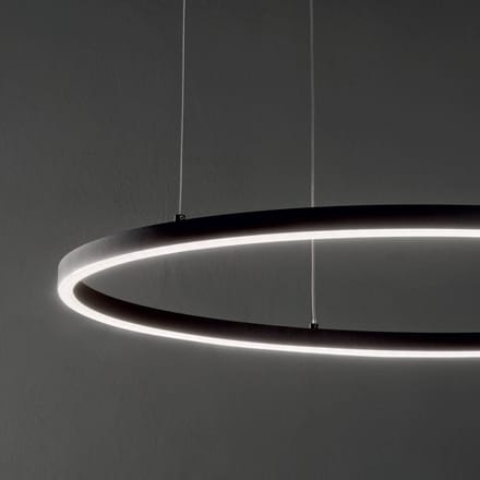 Ideal Lux LED hanglamp Oracle Slim Ø 50 cm zwart 3.000 K