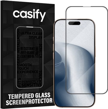 Casify Gehard Glas Full Cover Screenprotector voor de iPhone 14 Pro