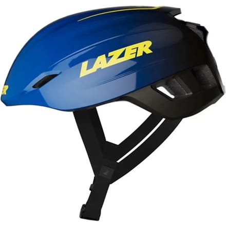 Lazer Z1 KinetiCore race fietshelm Aeroshell blauw/geel