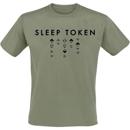 Sleep Token T-shirt - Alphabet 2 - S tot 4XL - voor Mannen - groen