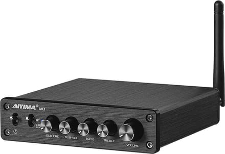 Bluetooth 5.0 Stereoversterker 2.1-Kanaals Hifi Versterker 50 W x 2 + 100 W