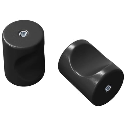 vidaXL - Kastknop - 2 - st - Zwart - 18 - x - 23 - mm - IJzer