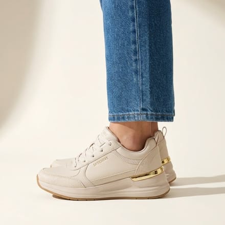 Skechers Skechers Billion 2 Fine Shine Wedge Sneakers beige