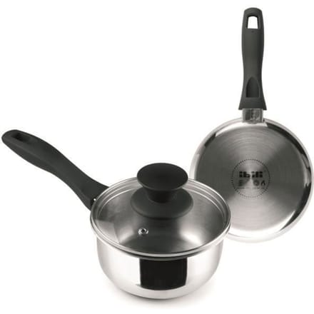 IBILI - Saucière avec couvercle Induktion, 14 cm, Acier inoxydable, Compatible avec l'induction