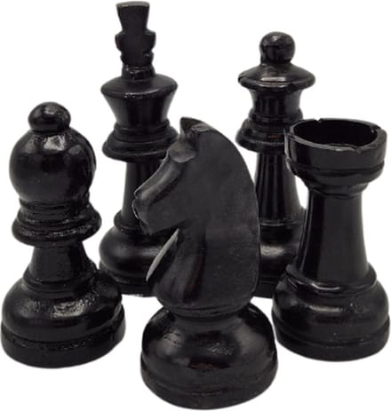 Deco4yourhome® - Schaakset - Metaal - set van 5 - Zwart - Black