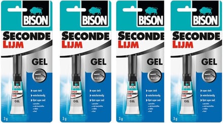Bison® Secondelijm gel 3gr 4 stuks - KD set