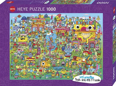 Heye Puzzel Doodle Village 1000.