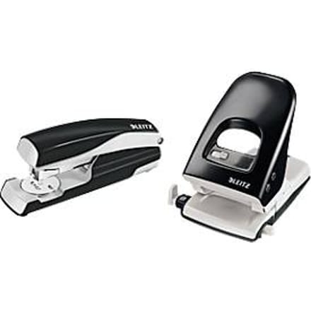 LEITZ® perforator 5138 + nietmachine 5522 SET, zwart