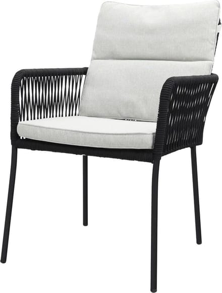 Teresa dining rope tuinstoel - Black