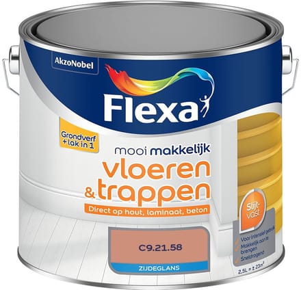 Flexa - Mooi Makkelijk Vloeren & Trappen Zijdeglans - C9.21.58 - Mengverf - 2,5 L