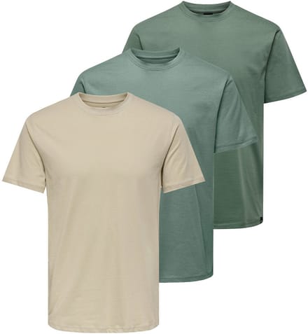 Only & Sons Heren t-shirt 3 pack MAX