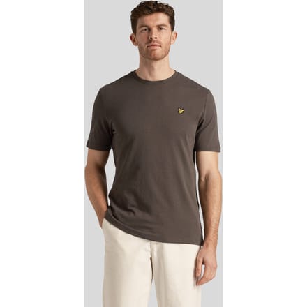 Lyle & Scott Slub effen gunmetal grijs T-shirt