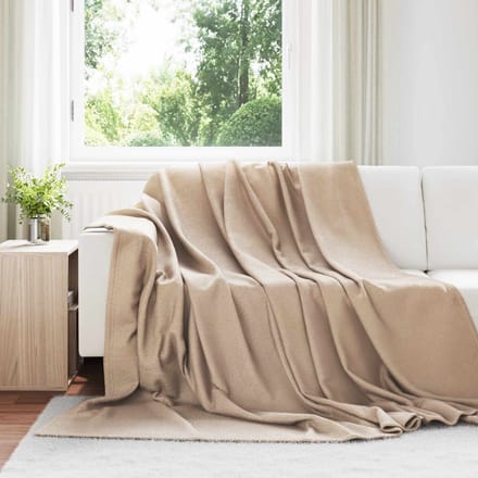 vidaXL - plaid - Camel - 240 - x - 220 - cm - 0.76 - kg - Fleece