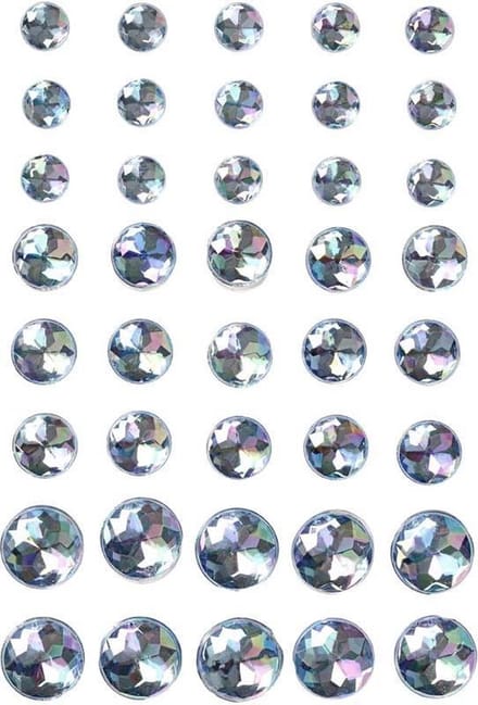 Strasstenen, afm 6+8+10 mm, blauw, 40 stuk/ 1 doos
