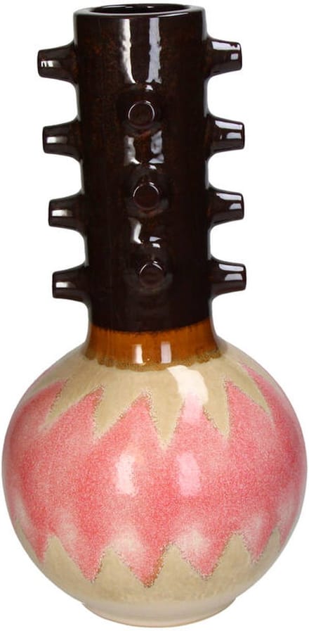 Vase Stoneware Pink 19.3x19.3x37.5cm