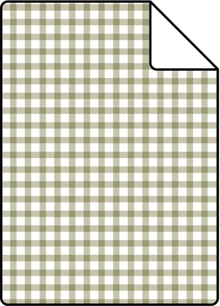 Proefstaal ESTAhome behang ruitjes groen - 26.5 x 21 cm - 132148-S