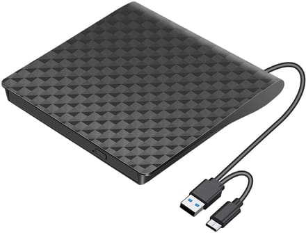 Oneay Externe dvd-drive, USB 3.0 cd/dvd+/dvd-speler, draagbaar, cd-rom-brander, geschikt voor laptop en desktop-pc