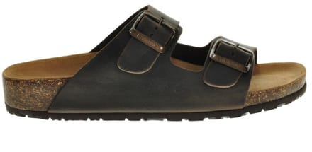 Slipper Bruin Leder Tweeband Bionatura maat 37