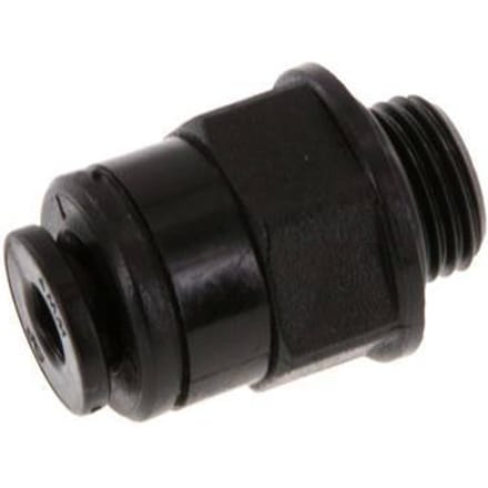 4mm x G1/8'' POM Insteekfitting buitendraad NBR [5 Stuks]