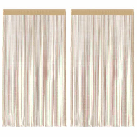 vidaXL - Draadgordijnen - 140x250 - cm - beige - 2 - st