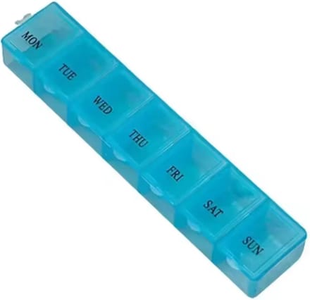 Pillendoos - 7 Dagen - Soorteer Medicijnen Doosje - Blauw - 1 Stuk