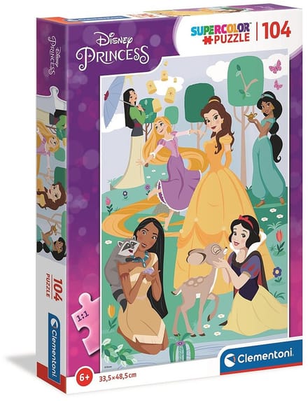 Clementoni - Puzzel - 104 Stukjes - Disney Princess Supercolor - Vanaf 6 Jaar