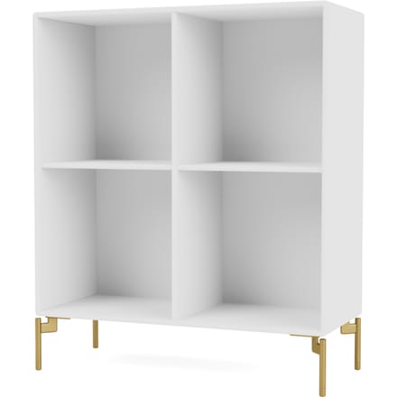 Montana Show boekenplank - New White - Poten 12,6 cm messing