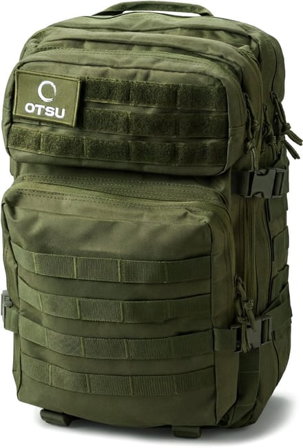 Expedition | Legergroene tactische rugzak van 40 liter met patchpaneel