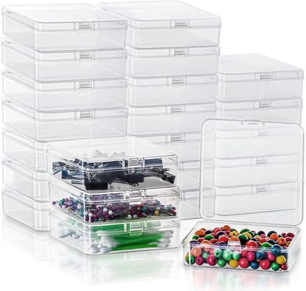Allecto - Kleine Doorzichtige Plastic Container Doosjes - 24 Stuks