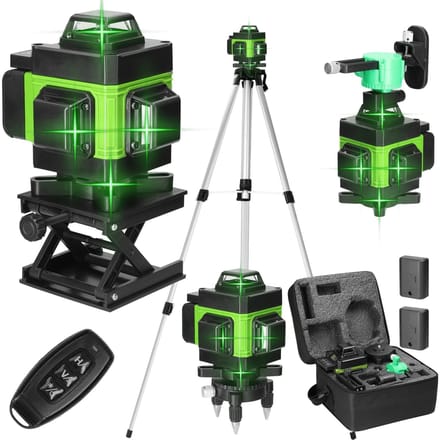 Multifunctionele 4D 16 Lijnen Laserwaterpas 3 graden Zelfnivellerende Machine USB Oplaadbare Lithiumbatterij EU Plug groen