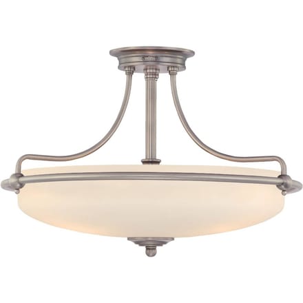 Quoizel LED Plafondlamp Griffin | 4X E27 Max 60W | Dimbaar | Antique Nickel
