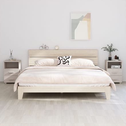 vidaXL - Nachtkastjes - HAMAR - 2 - st - 40x35x62 - cm - massief - grenenhout - wit