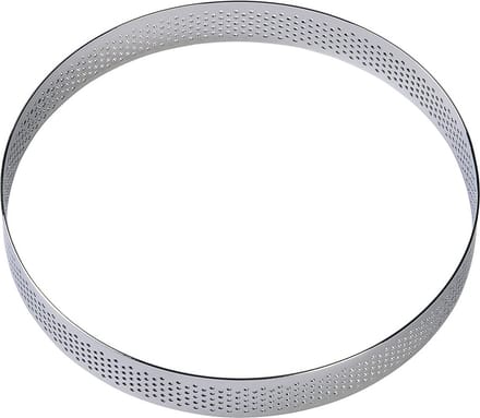 BrandNewCake® Taartring RVS - Geperforeerd Ø15x2cm - Kookring - Bakring