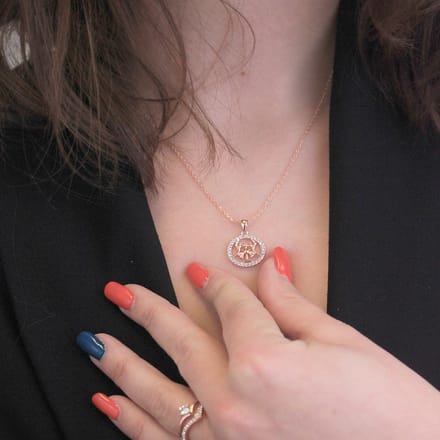 Kreeft Zodiac Hangers - Roségoud en Kristal