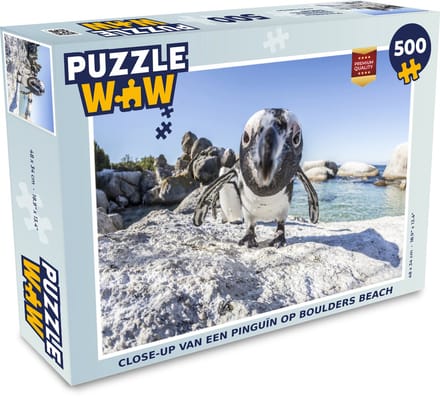 Puzzel Close-up van een Pinguïn op Boulders Beach - Legpuzzel - Puzzel 500 stukjes