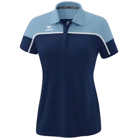 Erima Change Polo Dames - Wit / Faded Denim / New Navy | Maat: 34