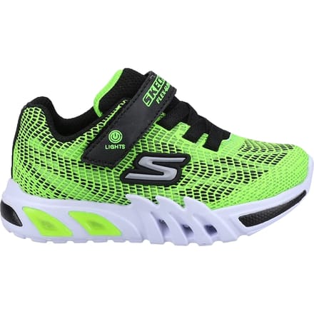 Skechers Baby jongens Flex-Glow Elite Vorlo Trainers (Kalk/zwart)