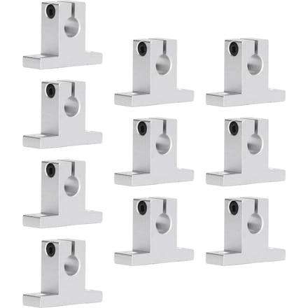 10 Stuks Lineaire Bewegingsrailgeleiding Ondersteuning Aluminiumlegering Hoge Belastbaarheid Soepel Lineaire Bewegingsstang Beugel white