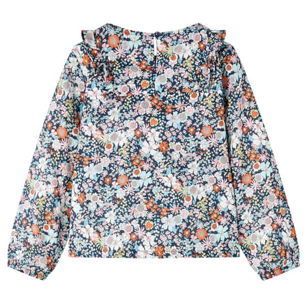 vidaXL - Kindershirt - met - lange - mouwen - 128 - donkerblauw