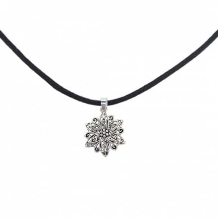 Ketting kleine zilverkleur bloem - Charme Bijoux