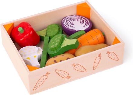 Bigjigs Wooden Box with Vegetables 12 pcs.
