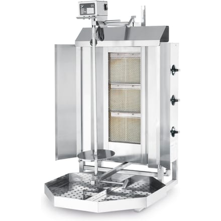 Hendi Profi Line - Gas Kebab Grill - 7200W - RVS - 3 Brander