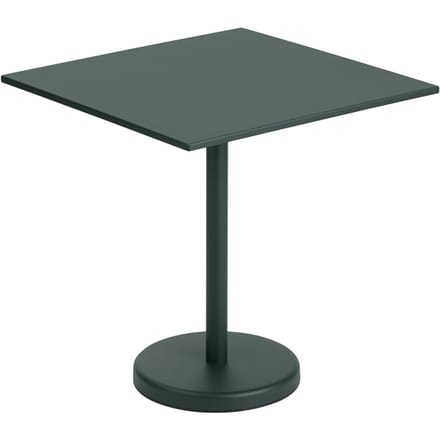 Muuto Linear Steel Tafel vierkant - donkergroen - Hoogte 73 cm