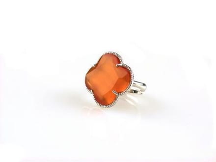model Fiori ring in zilver oranje