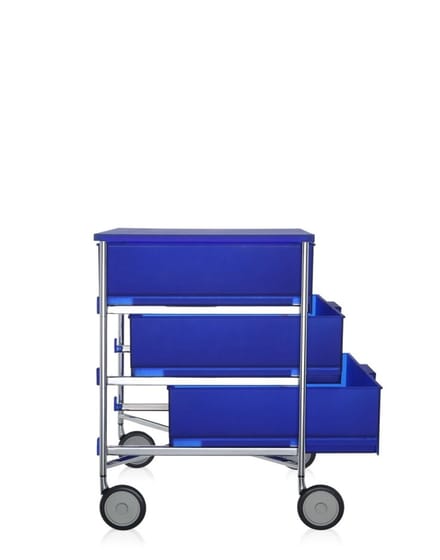 Kartell Mobil 3 - kobaltblauw - met wielen
