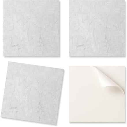 Vinyl wandtegels met print voor de eetkamer, natuursteenstructuur, 9x30x30 cm